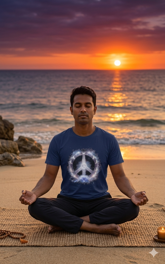 The Light Within: Lunar Alignment – Cosmic Peace Energy Unisex Ultra Cotton Tee