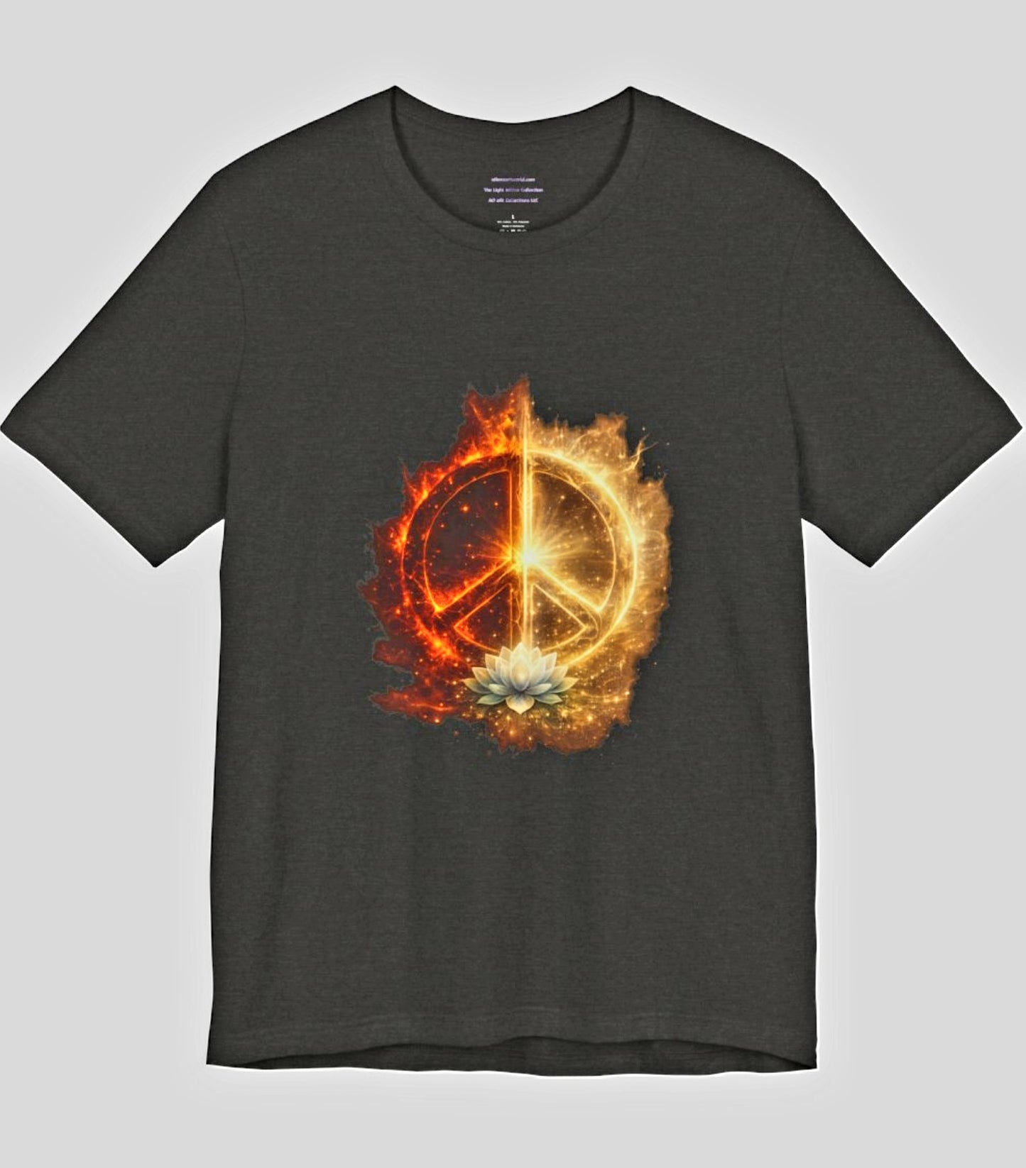 The Light Within: Duality Flame – Inner Balance Peace Unisex Jersey Short Sleeve Tee