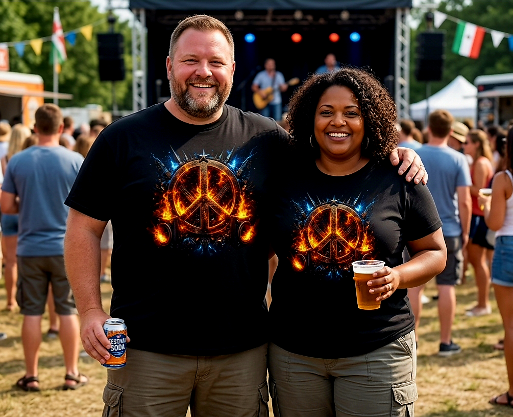 Fire & Sound Peace - Unisex Jersey Short Sleeve Tee - Kevin’s Line