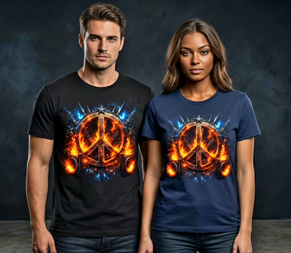 Fire & Sound Peace - Unisex Jersey Short Sleeve Tee - Kevin’s Line