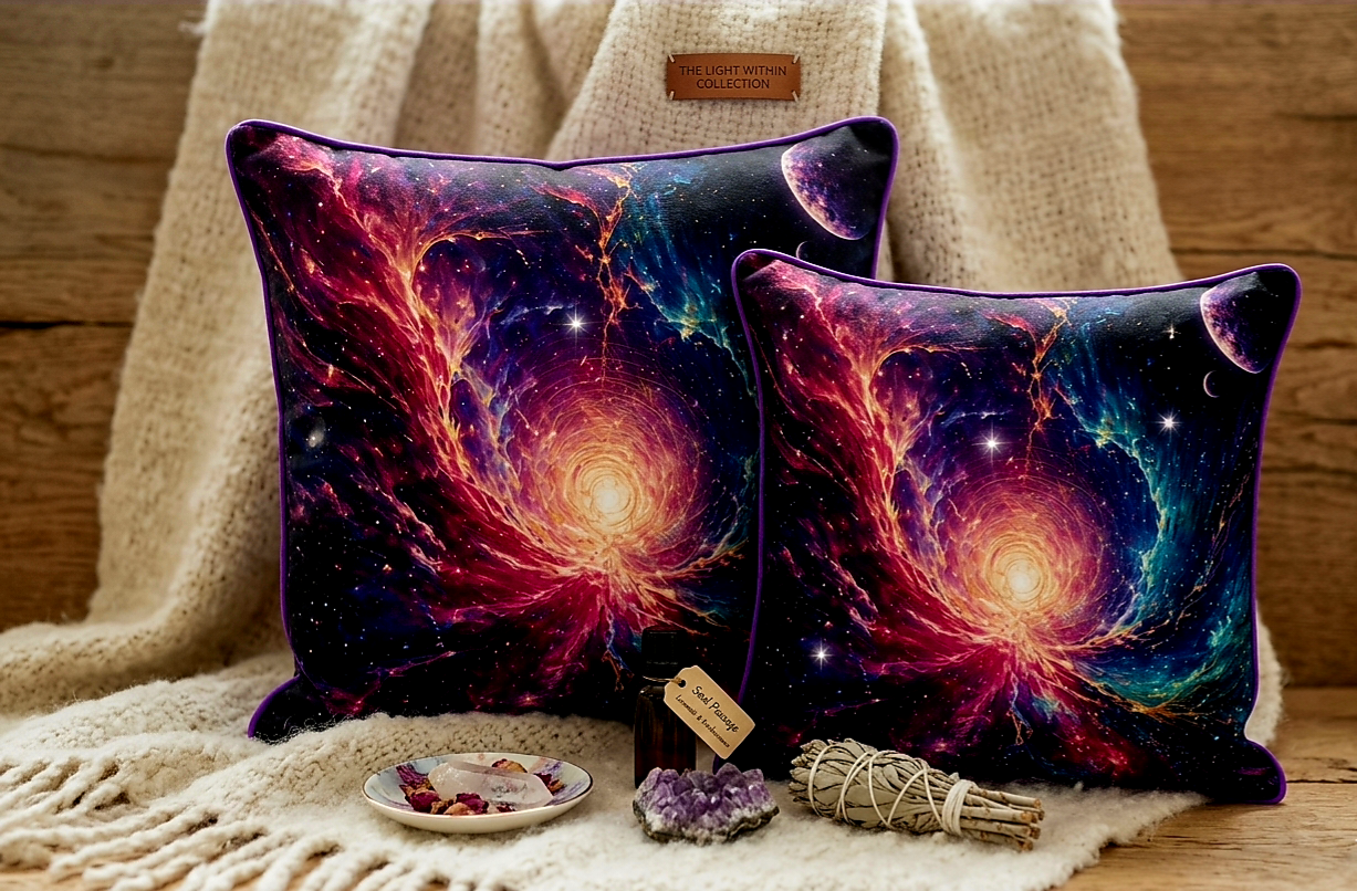 Soul Passage - Faux Suede Pillow -The Light Within Home Collection