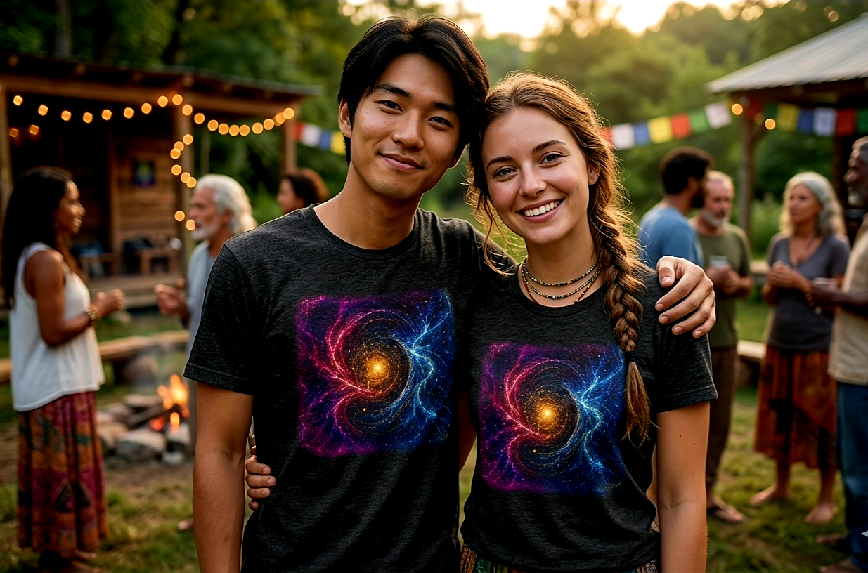 Cosmic Harmony Sacred Geometry - Unisex Jersey Short Sleeve Tee