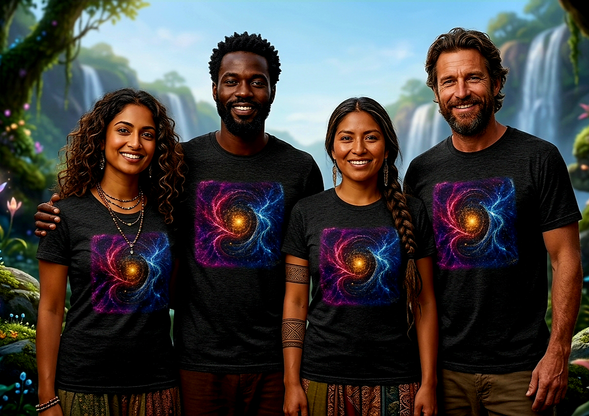 Cosmic Harmony Sacred Geometry - Unisex Jersey Short Sleeve Tee