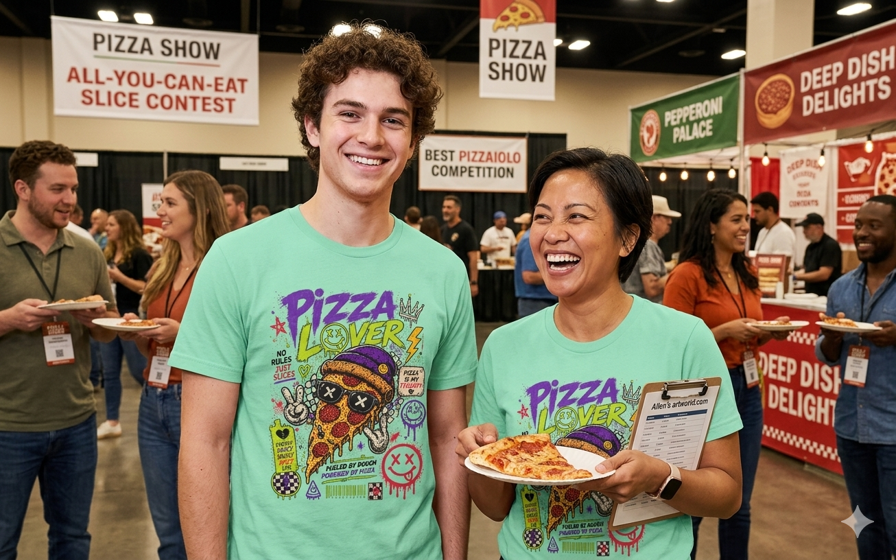 Pizza Lover’s Rebellion Tee – Street Slice Edition |Unisex Softstyle T-Shirt- The Pizza Lovers United Collection