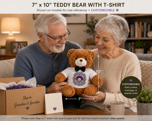 Good Vibes Across the Universe – Plush Teddy Bear with T-Shirt