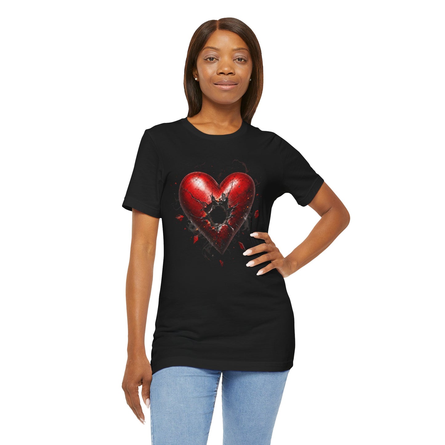 Shot Through the Heart Gothic Unisex Jersey Short Sleeve Tee