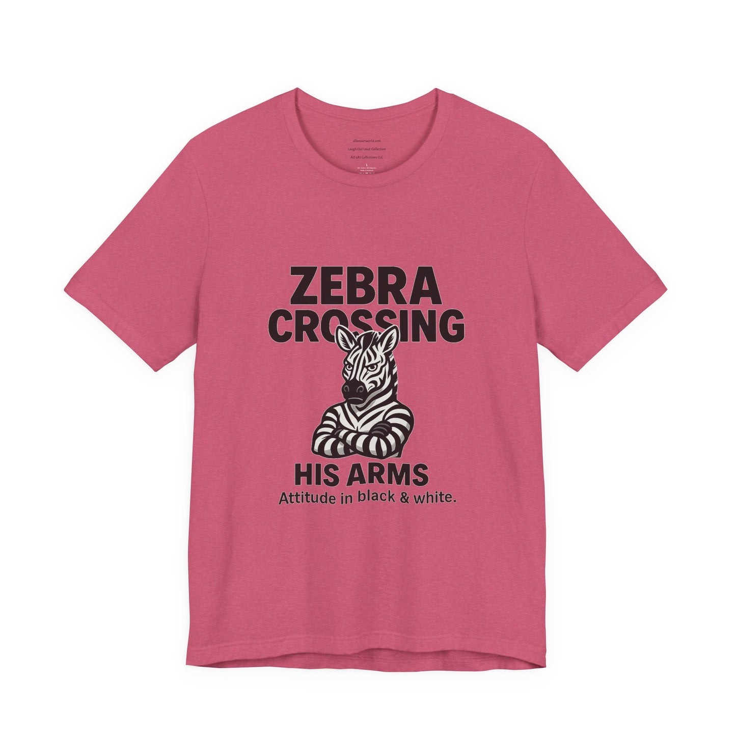 🖤 Attitude in Black & White — Zebra Edition Unisex Jersey Short Sleeve Tee