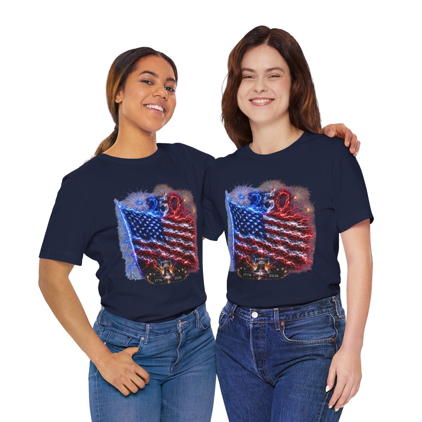 America Recharged: 250 Years Strong Unisex Jersey Short Sleeve Tee