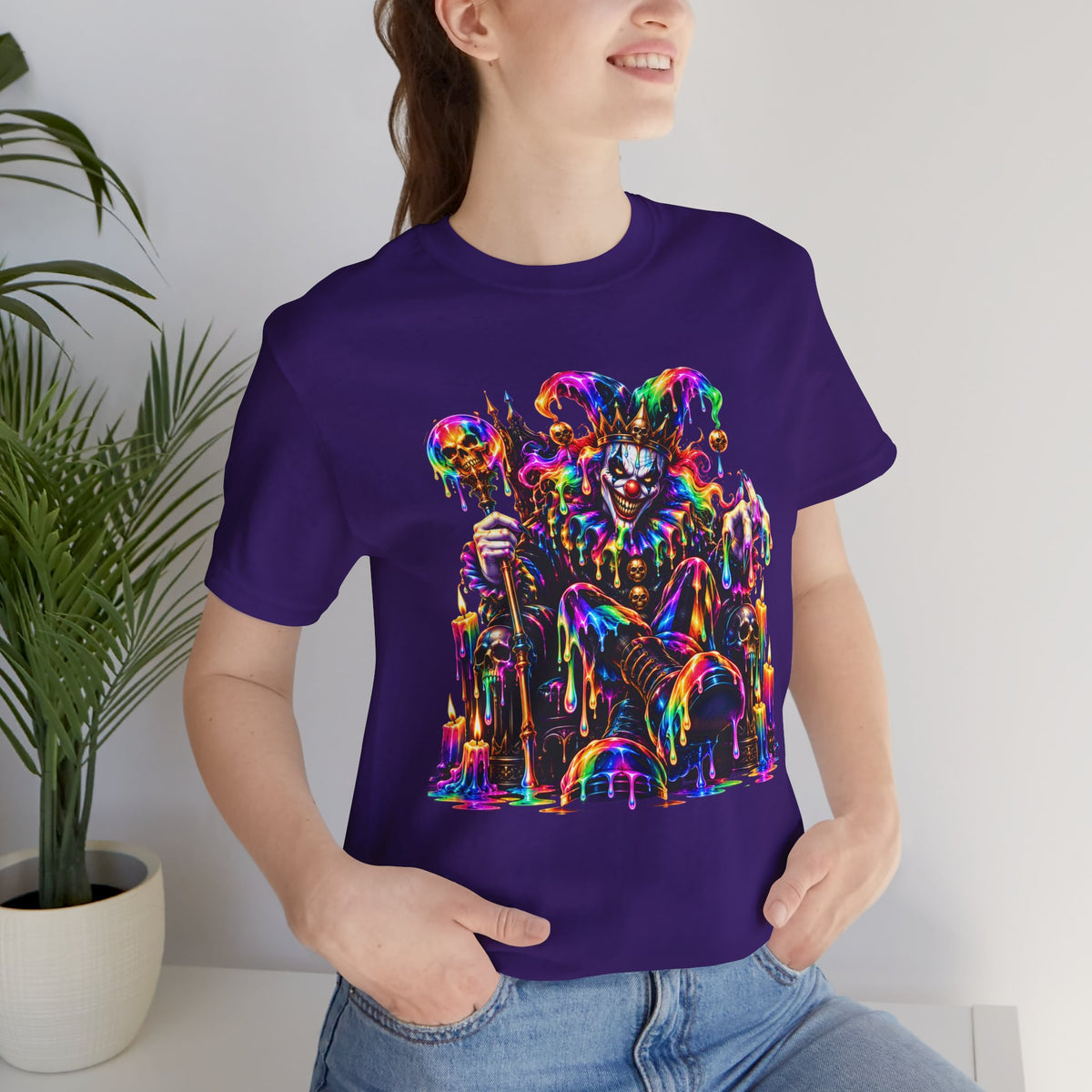 KING OF THE CARNIVAL 🤡 | Psychedelic Horror Clown  Unisex Jersey Short Sleeve Tee