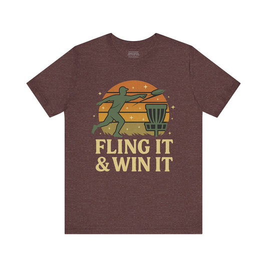 🥏⛓️ Fling It & Win It — Chain Chasers  Unisex Jersey Short Sleeve Tee