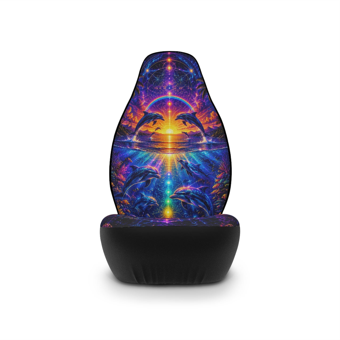Celestial Dolphin Dream Seat Covers – Psychedelic Summer Edition