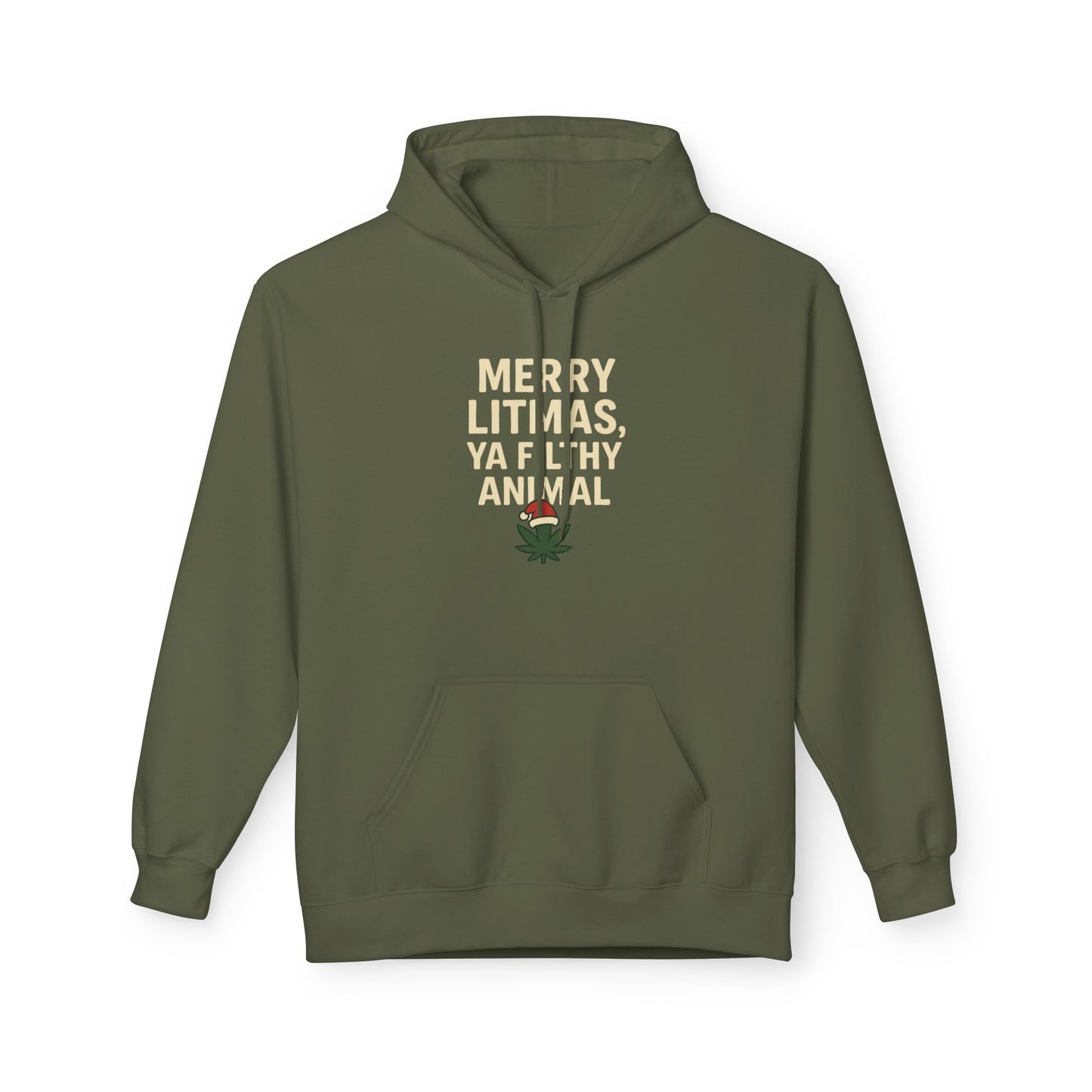 Merry Litmas, Ya Filthy Animal – HoliDazed Holiday Hoodie  Unisex Midweight Softstyle Fleece Hoodie