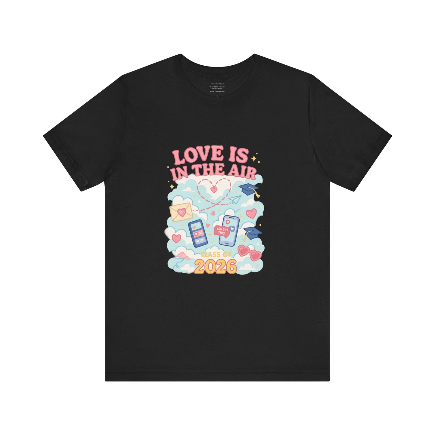 Love Is in the Air – Seniors 2026  design 1 (February Edition)Unisex Jersey Short Sleeve Tee