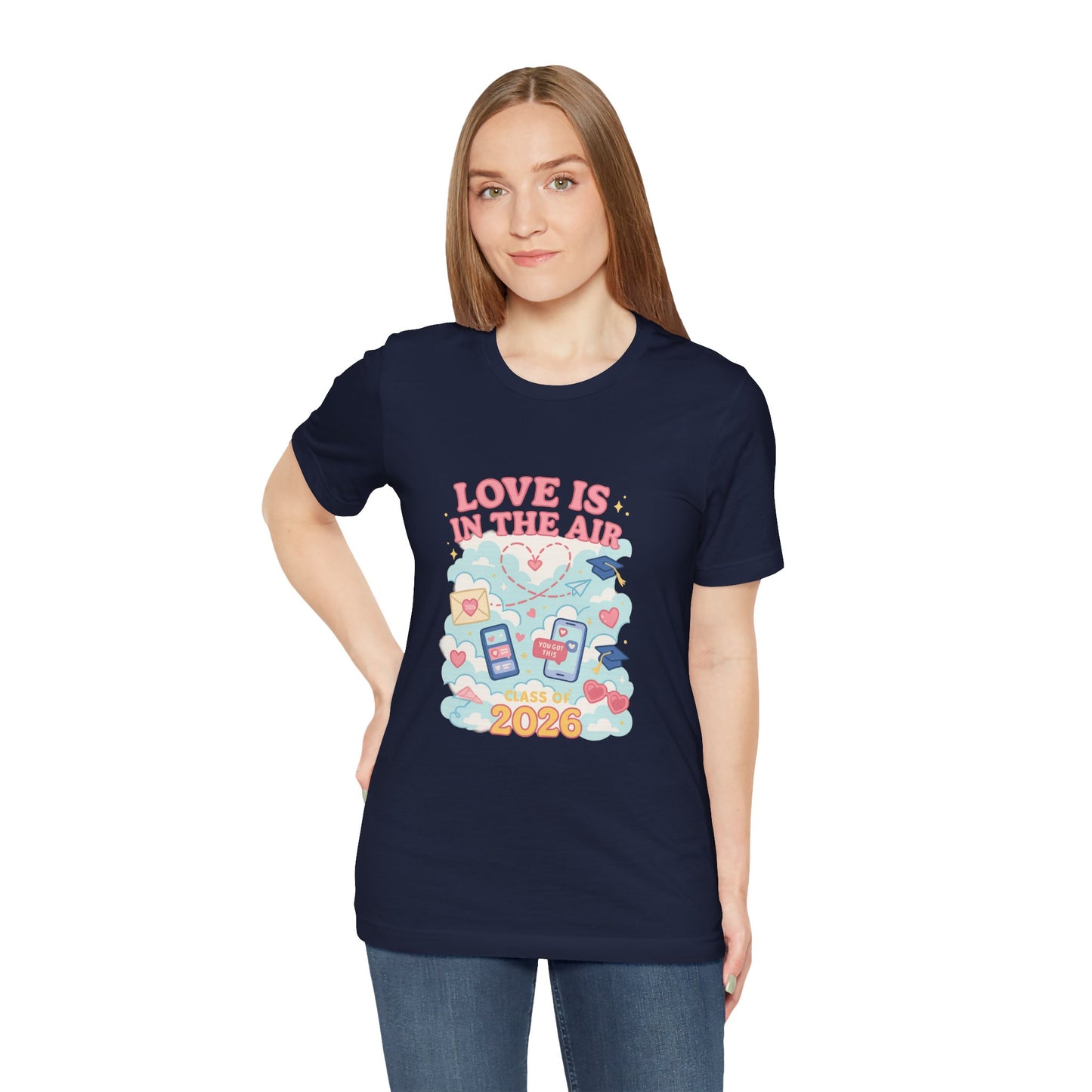Love Is in the Air – Seniors 2026  design 1 (February Edition)Unisex Jersey Short Sleeve Tee