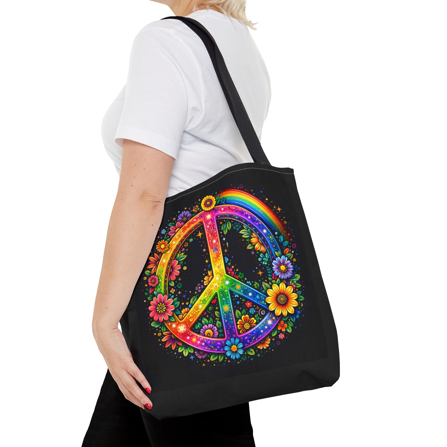 Peace in Full Color – Radiant Harmony Tote Bag (AOP)