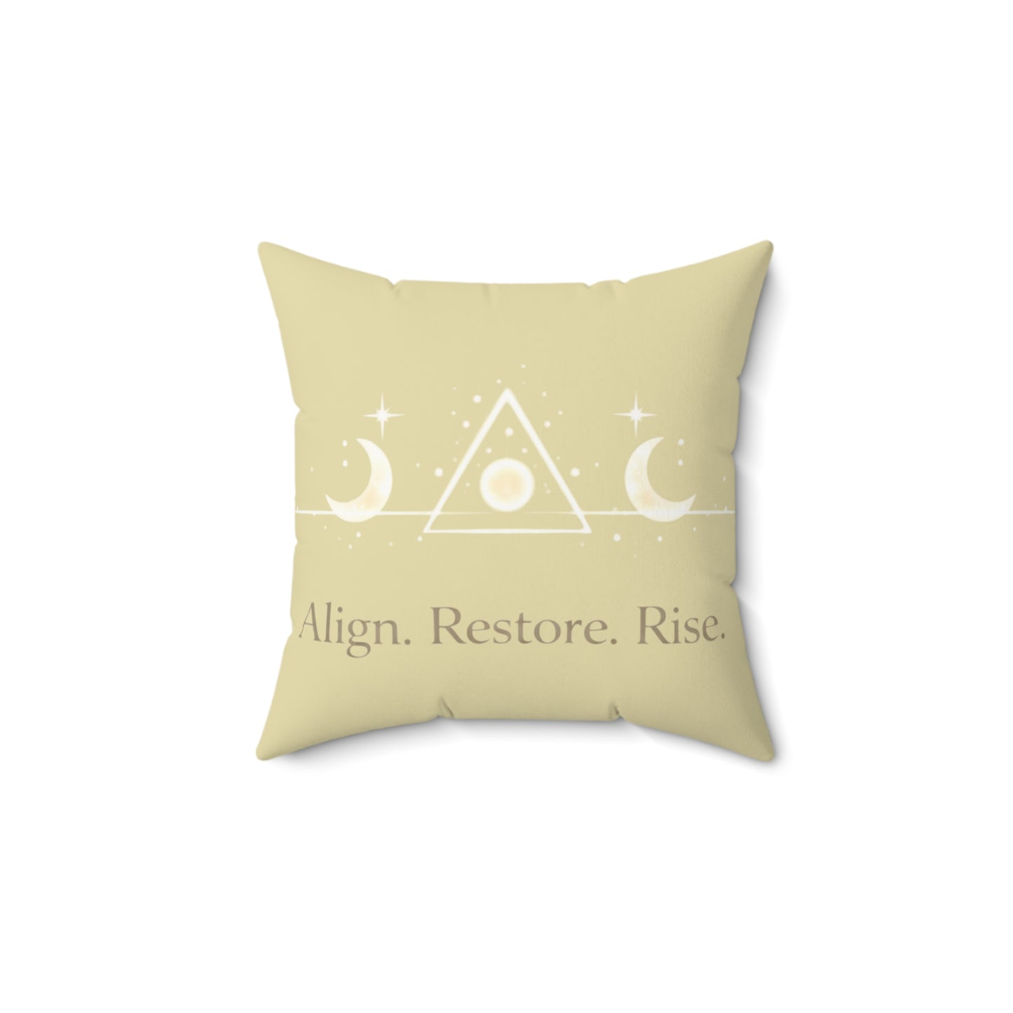Release the Day, Receive the Night Pillow – Sun & Moon Balance Faux Suede Square Pillow