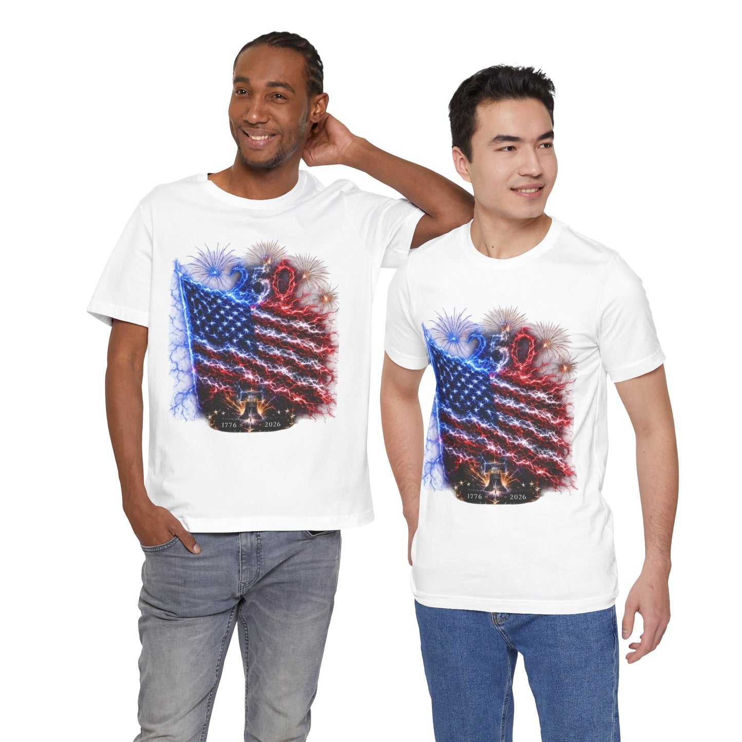 America Recharged: 250 Years Strong Unisex Jersey Short Sleeve Tee