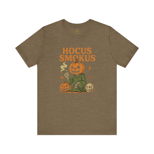 🎃 Hocus Smokus: The Dank Pumpkin Spell   Unisex Jersey Short Sleeve Tee