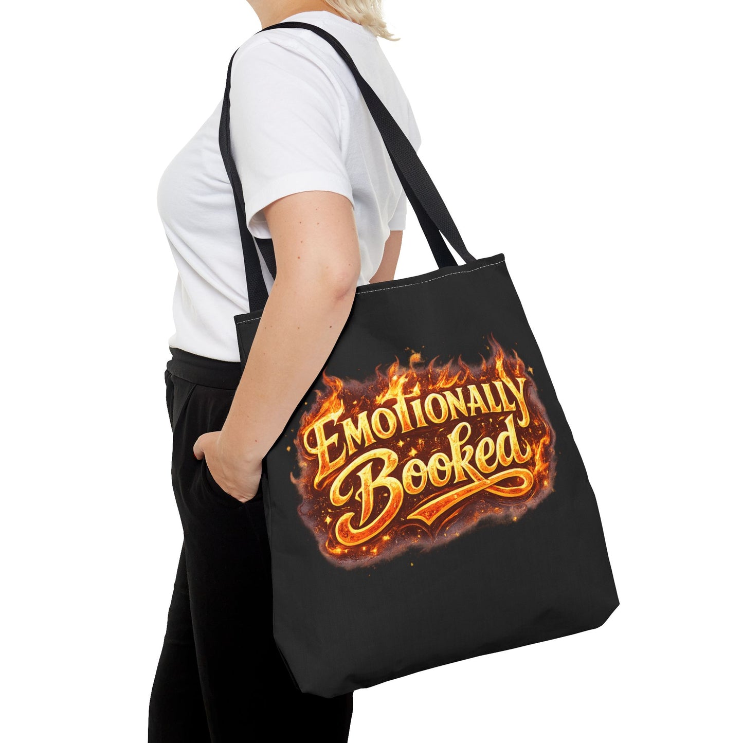 Emotionally Booked – Flame Edition Tote Bag (AOP)