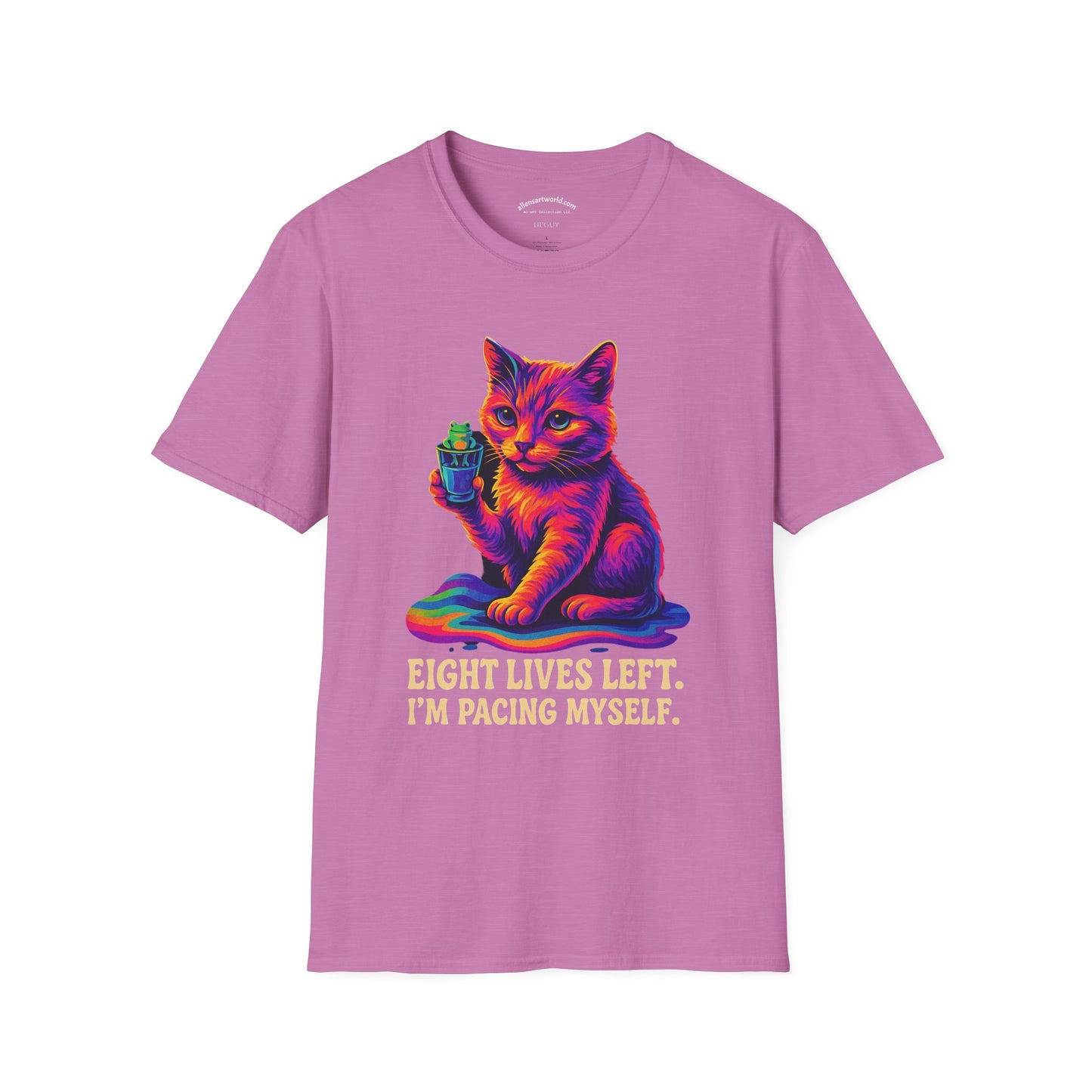 Beam up the good vibes    Sippin’ with My Spirit Animal – Featuring LilGuy the Cat Unisex Softstyle