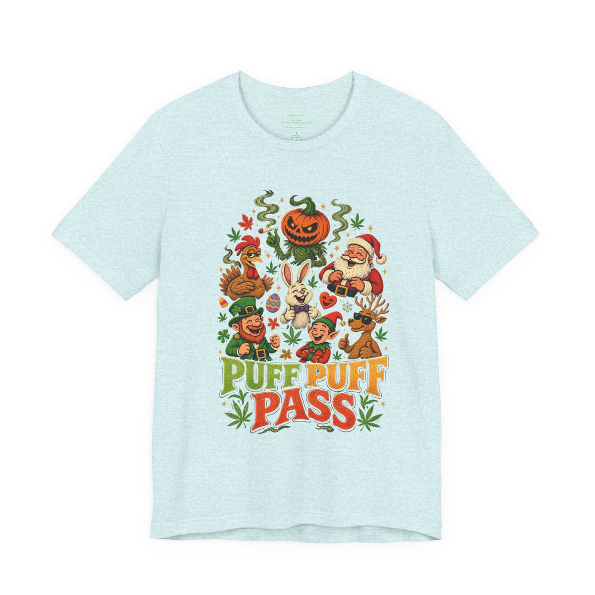Puff Puff Pass – Holidazed Edition  Unisex Jersey Short Sleeve Tee