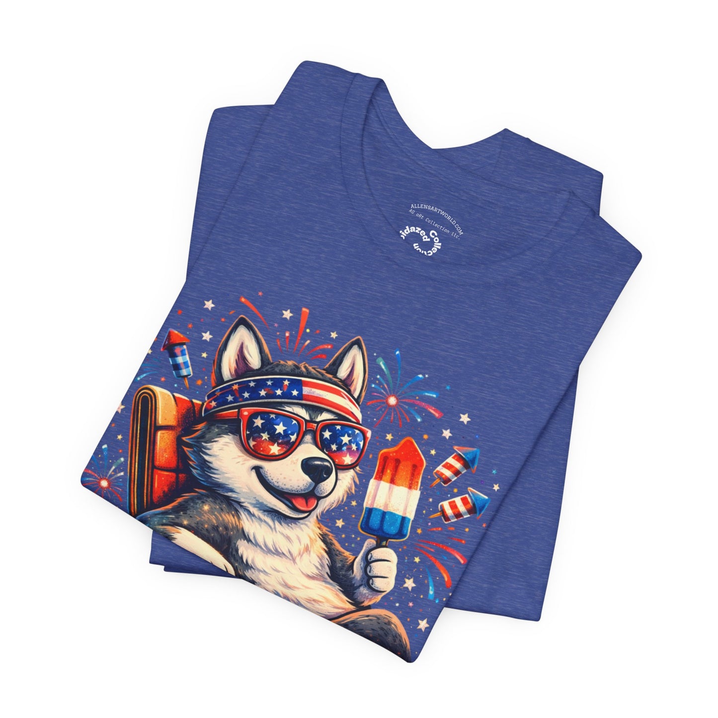 Red, White & Chill – Patriotic Pup Unisex Jersey Short Sleeve Tee