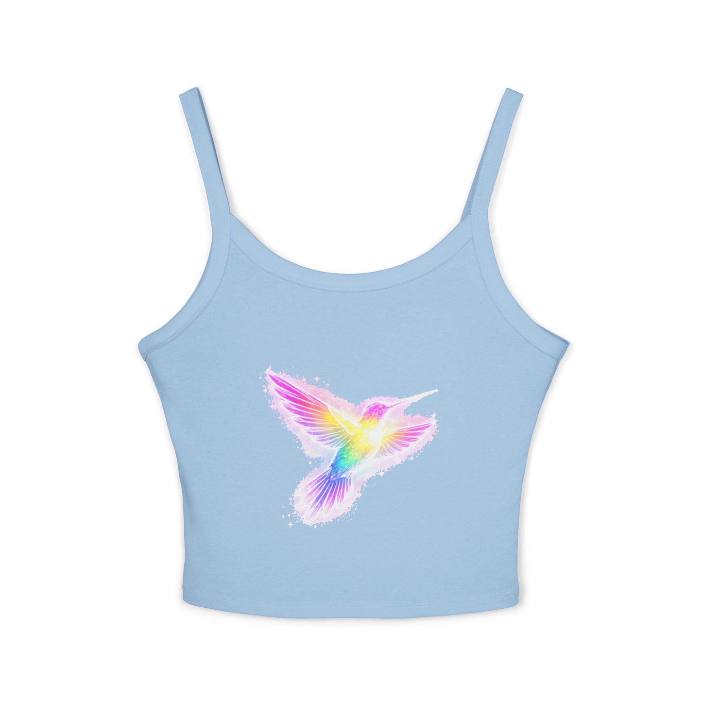 Radiant Hummingbird Light Energy & Joy in Motion Women's Spaghetti Strap Tank Top