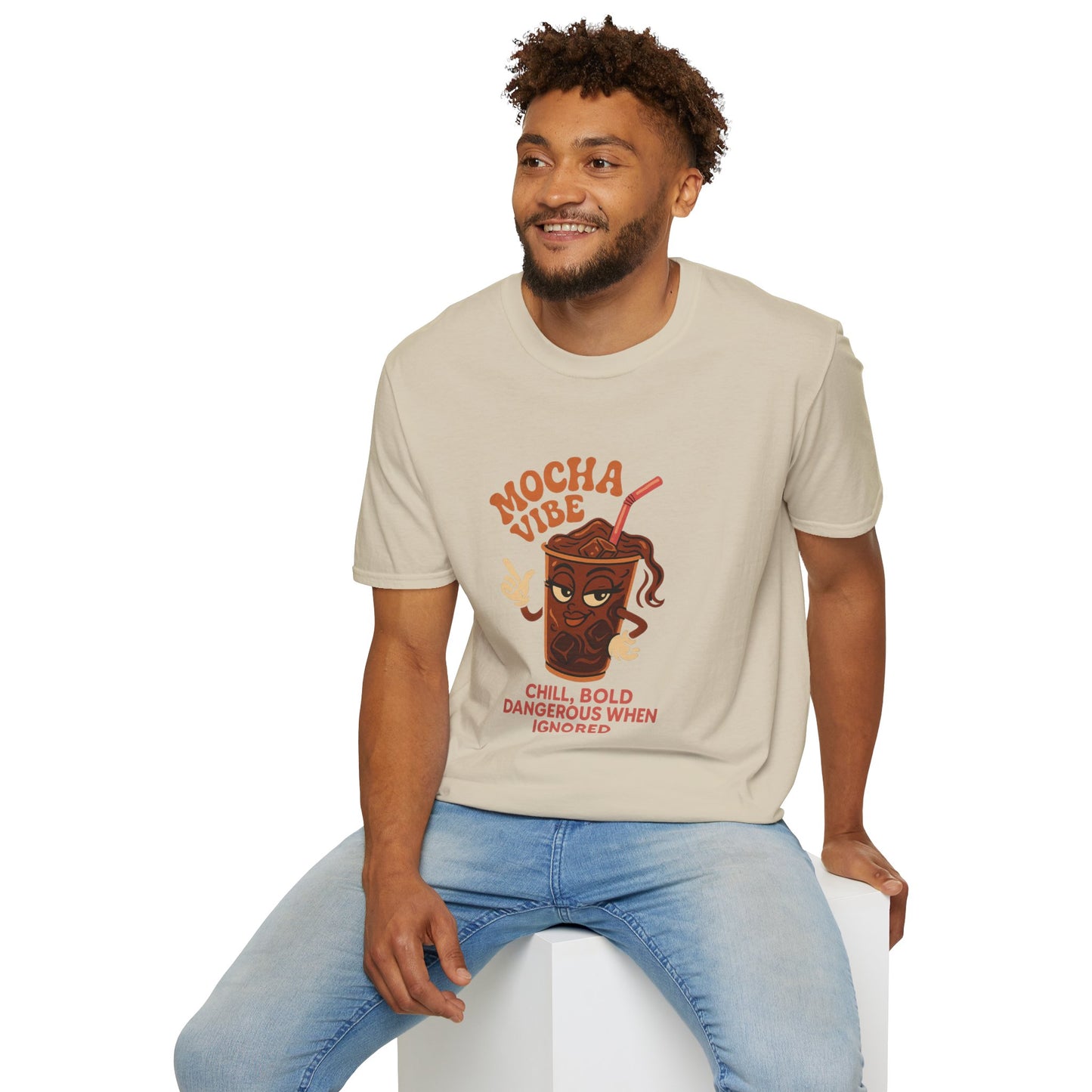 Mocha Vibe – Bold, Smooth, Unbothered    Unisex Softstyle T-Shirt