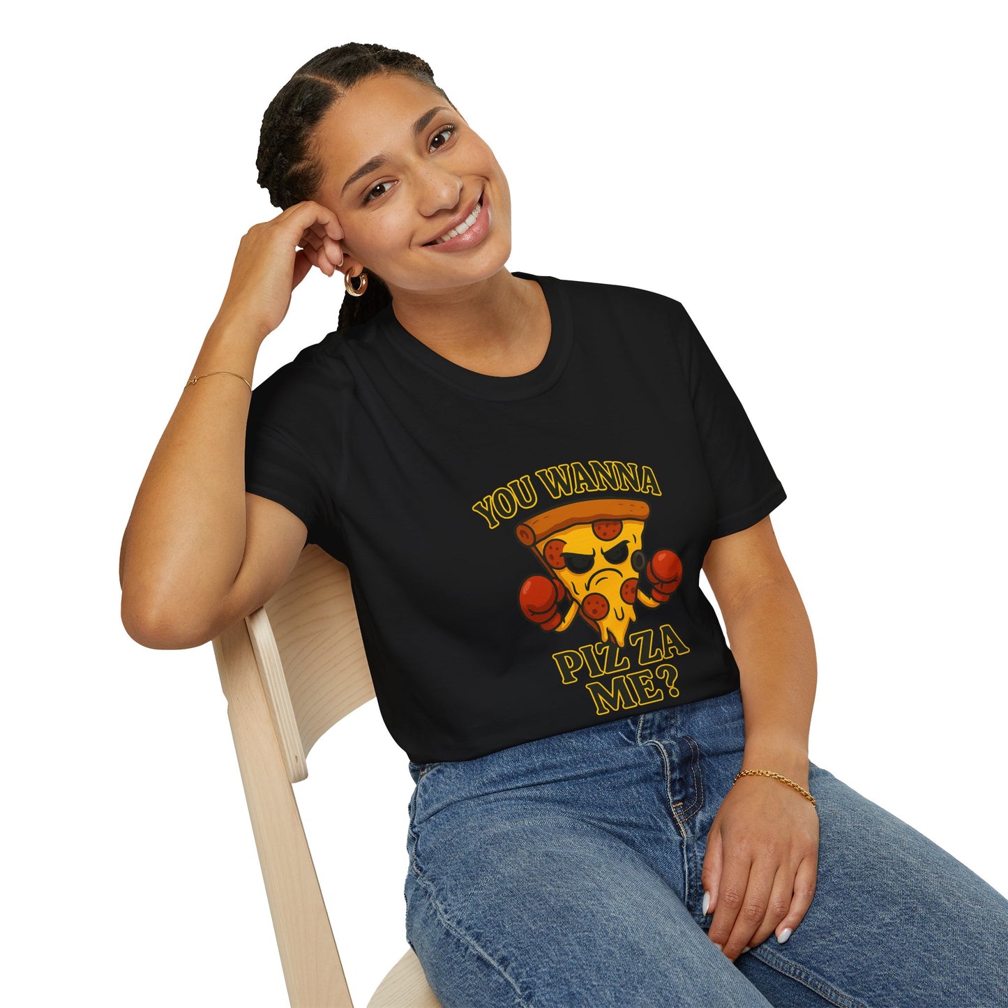 You Wanna Pizza Me?   Unisex Softstyle T-Shirt