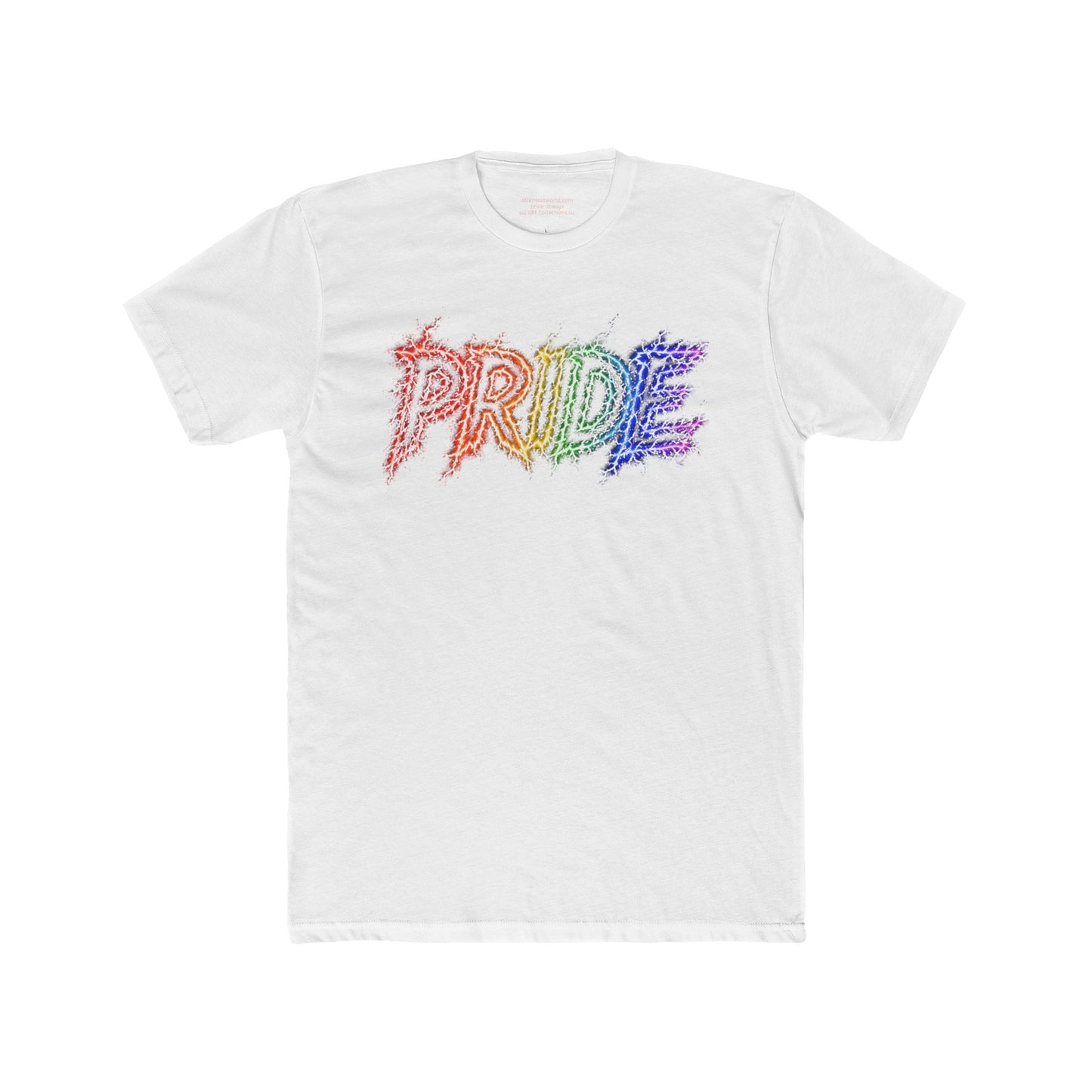 Electric Pride – Neon Flame Unity 🌈⚡Unisex Cotton Crew Tee