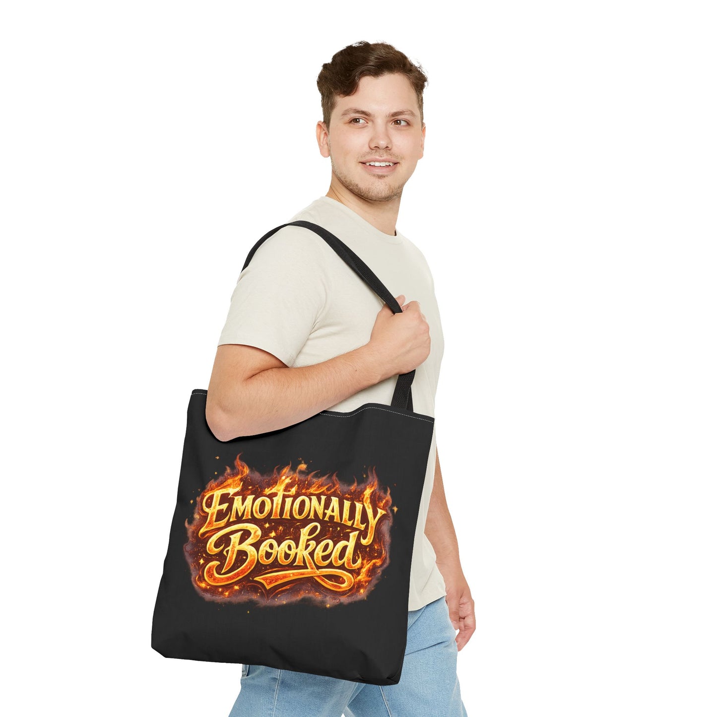 Emotionally Booked – Flame Edition Tote Bag (AOP)