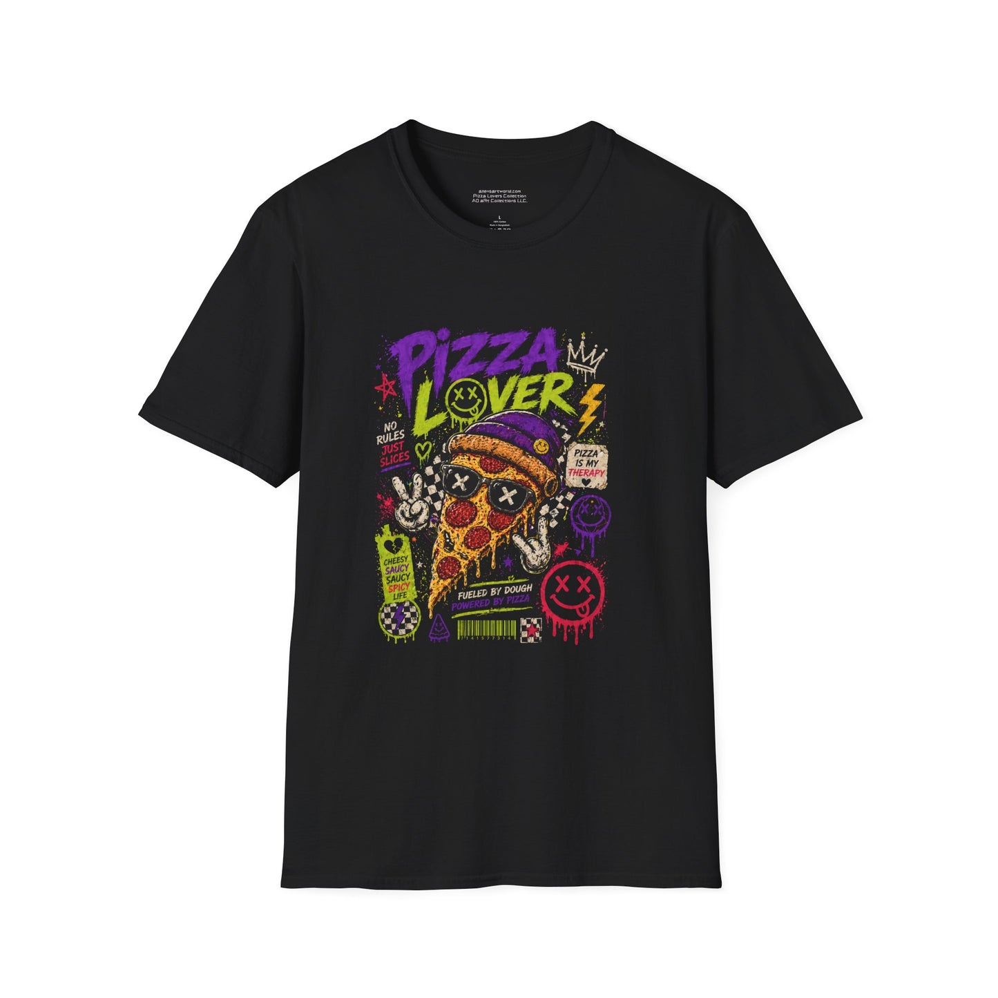 Pizza Lover’s Rebellion Tee – Street Slice Edition |Unisex Softstyle T-Shirt- The Pizza Lovers United Collection