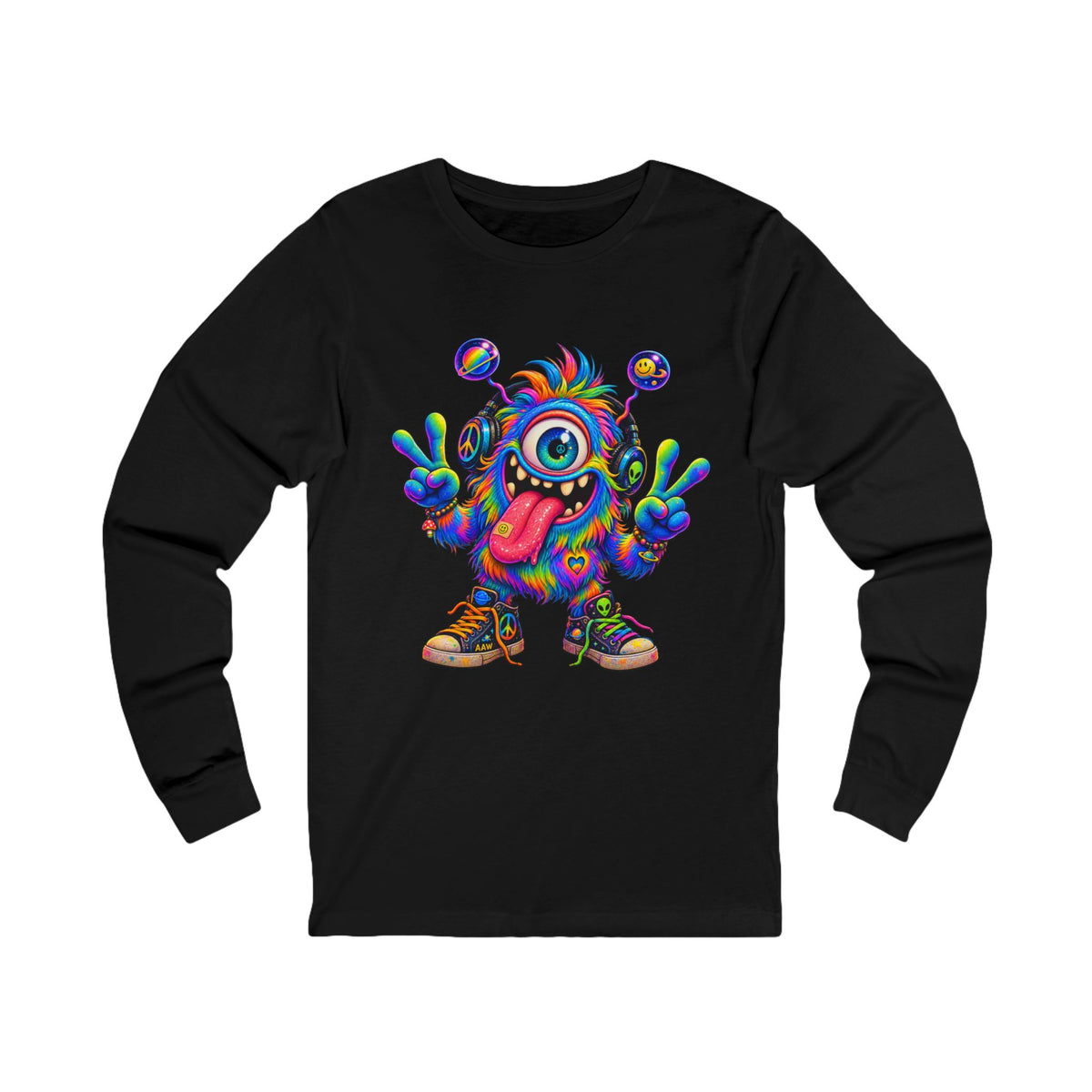 Ploop Psychedelic Monster | Kevin’s Line Unisex Jersey Long Sleeve Tee