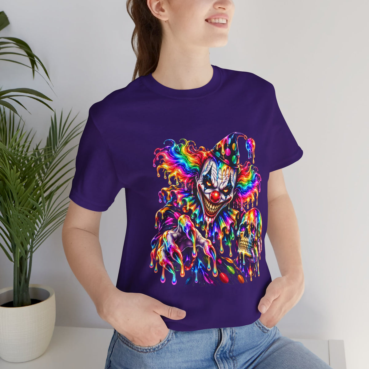 THE LAST LAUGH 🤡 | Psychedelic Horror Clown Unisex Jersey Short Sleeve Tee