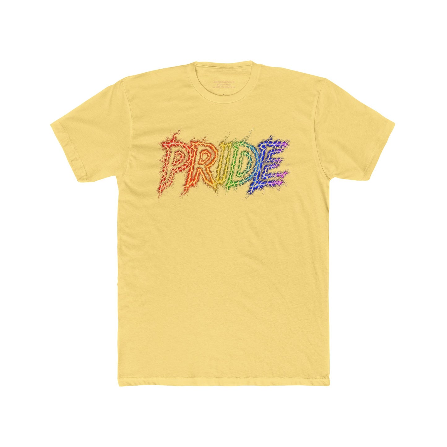 Electric Pride – Neon Flame Unity 🌈⚡Unisex Cotton Crew Tee