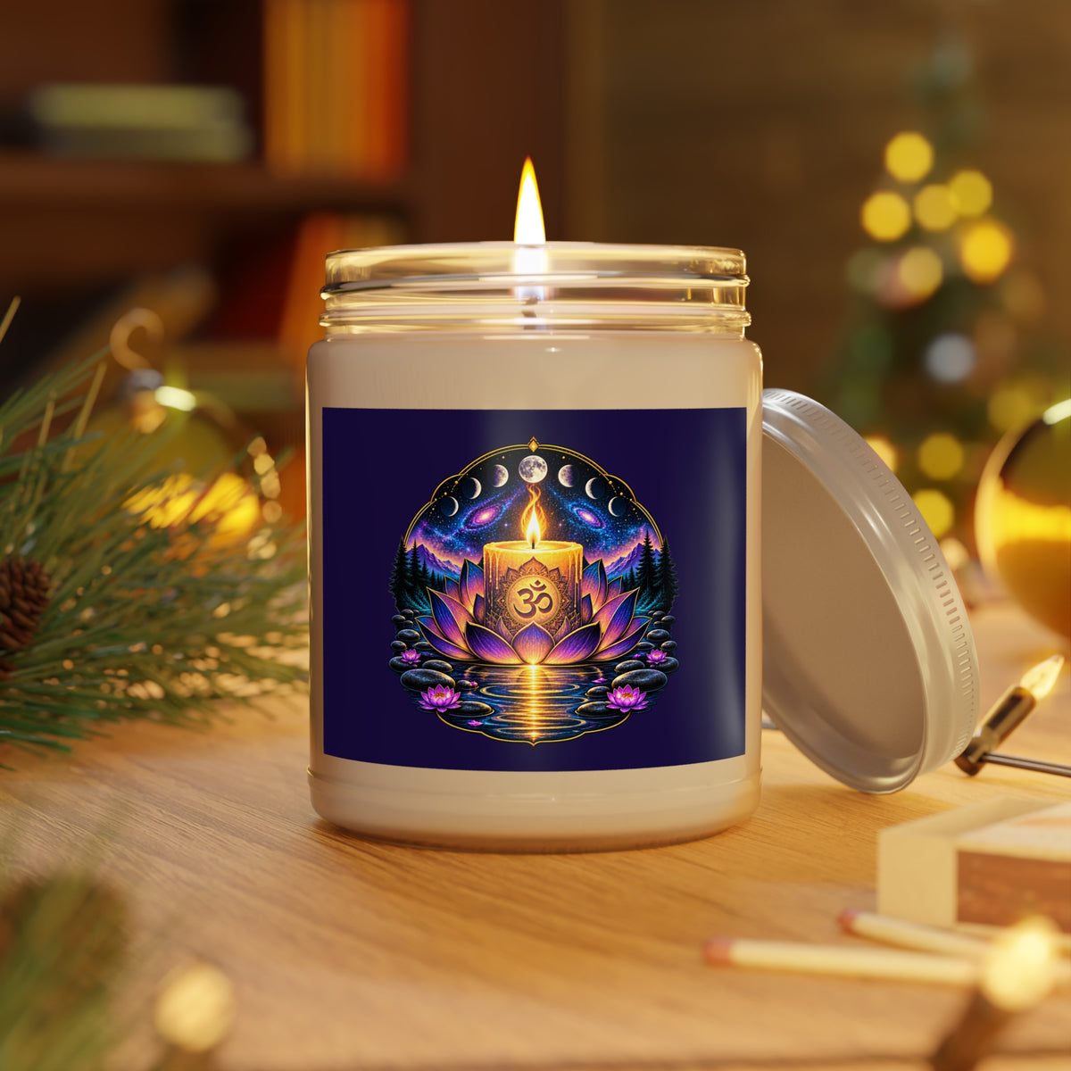 SACRED GLOW – The Light Within Home Collection Scented Soy Candles with White Lid, 9oz