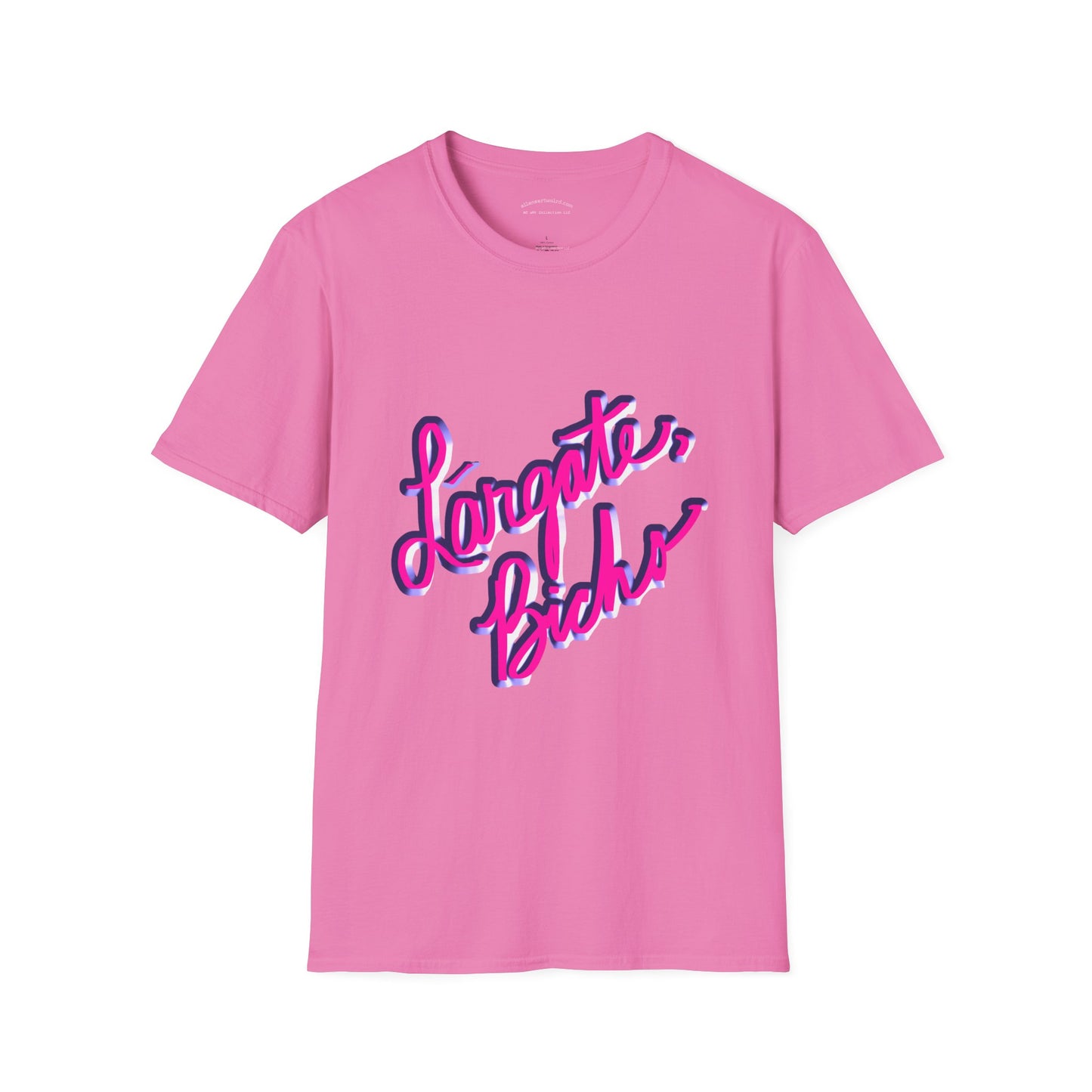 Funny Spanish Slogan Lárgate, bicho (meaning go away, bug) T-Shirt - Unisex Softstyle
