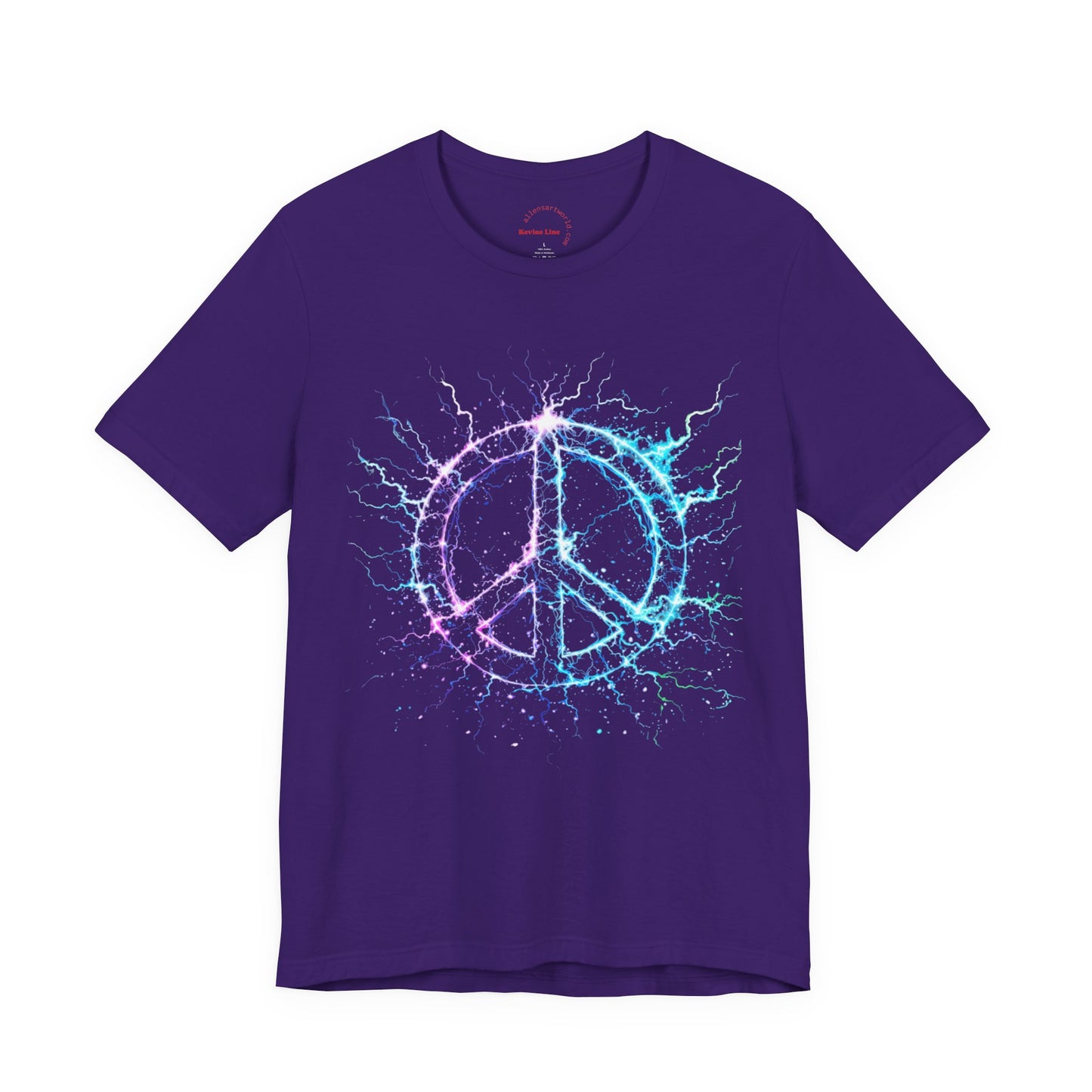 Electric Peace – Neon Energy Symbol Unisex Jersey Short Sleeve Tee - Kevin’s Line