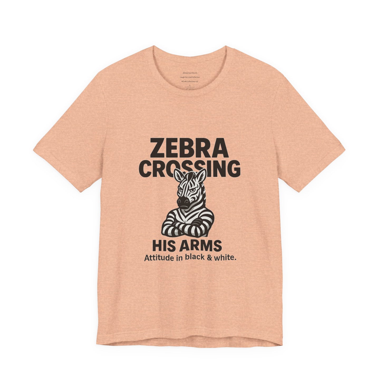 🖤 Attitude in Black & White — Zebra Edition Unisex Jersey Short Sleeve Tee