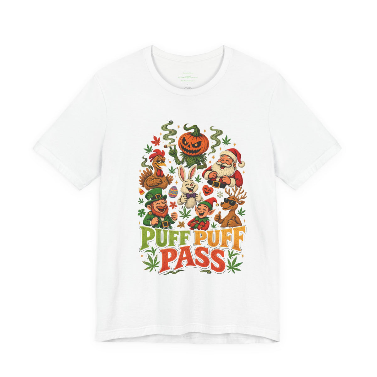 Puff Puff Pass – Holidazed Edition  Unisex Jersey Short Sleeve Tee