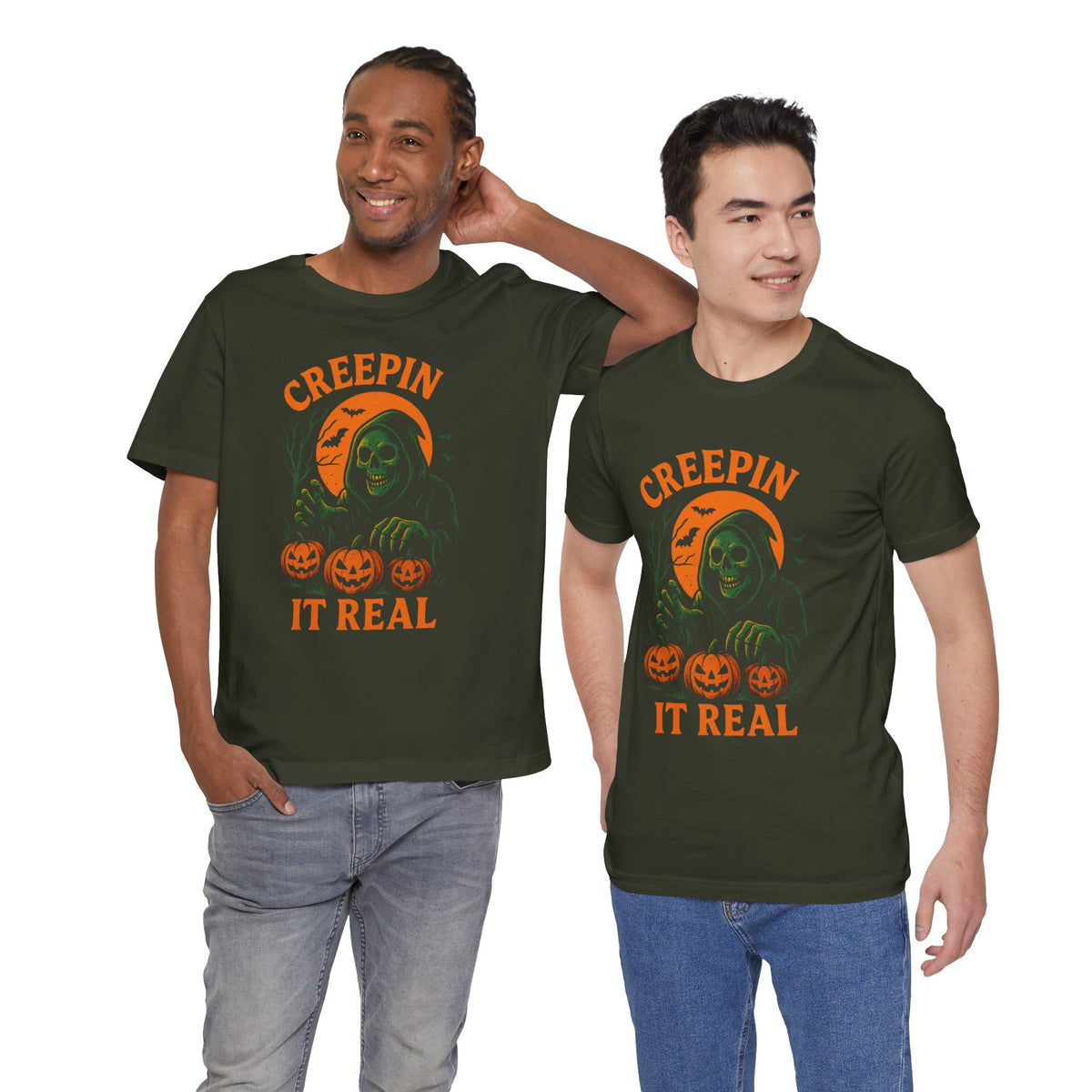 👻💨 Creepin' While I'm Weepin' (from laughing so hard) Unisex Jersey Short Sleeve Tee