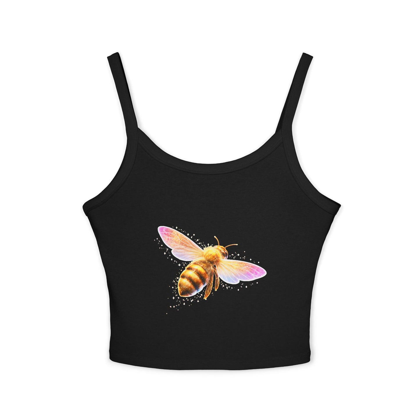 Golden Aura Bee Tank – Sweet Energy, Strong Spirit Women's Spaghetti Strap Tank Top