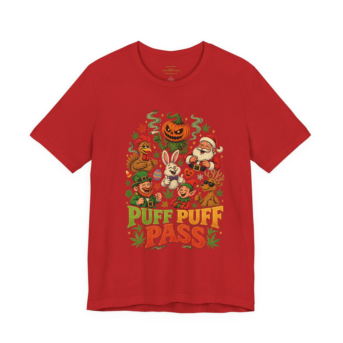 Puff Puff Pass – Holidazed Edition  Unisex Jersey Short Sleeve Tee