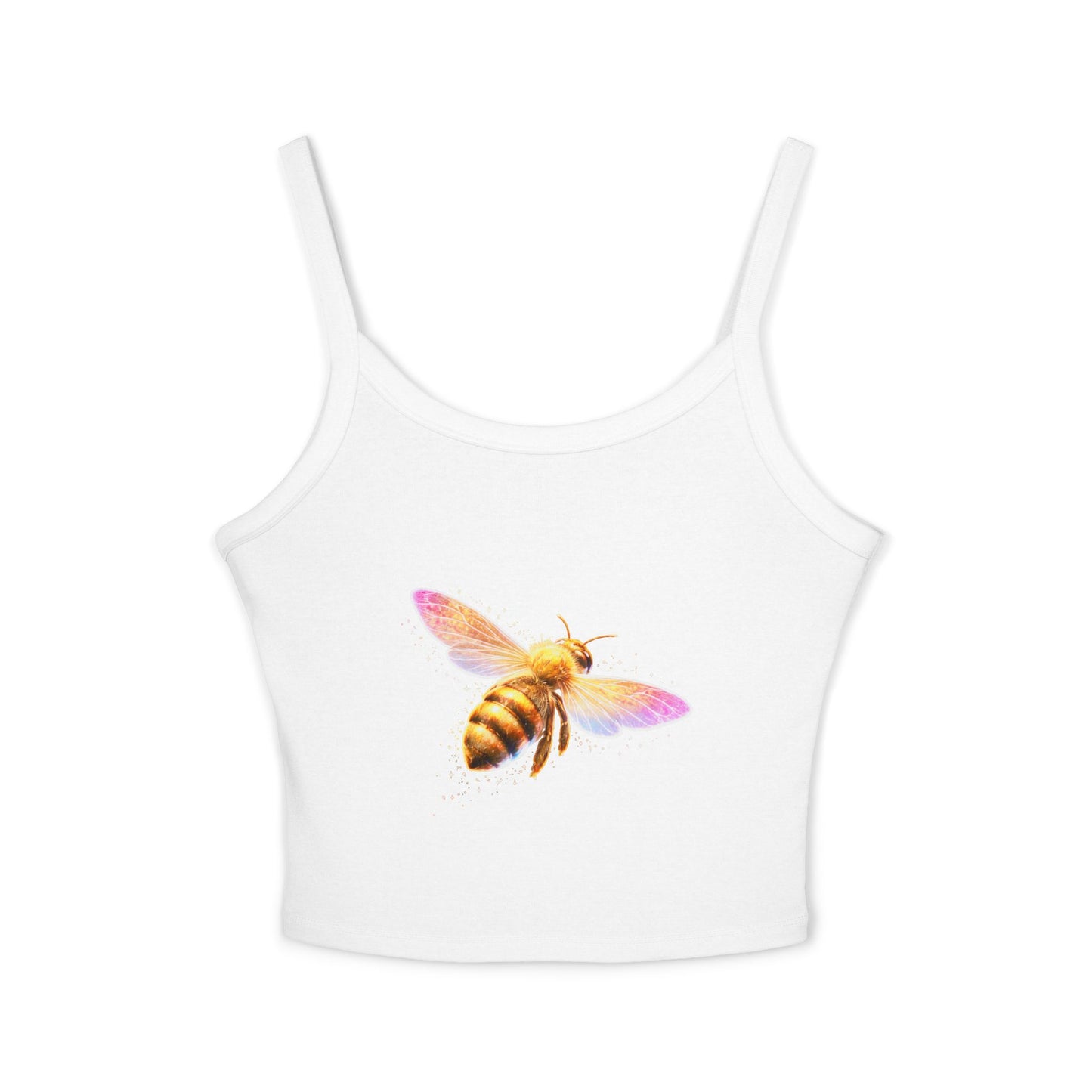 Golden Aura Bee Tank – Sweet Energy, Strong Spirit Women's Spaghetti Strap Tank Top