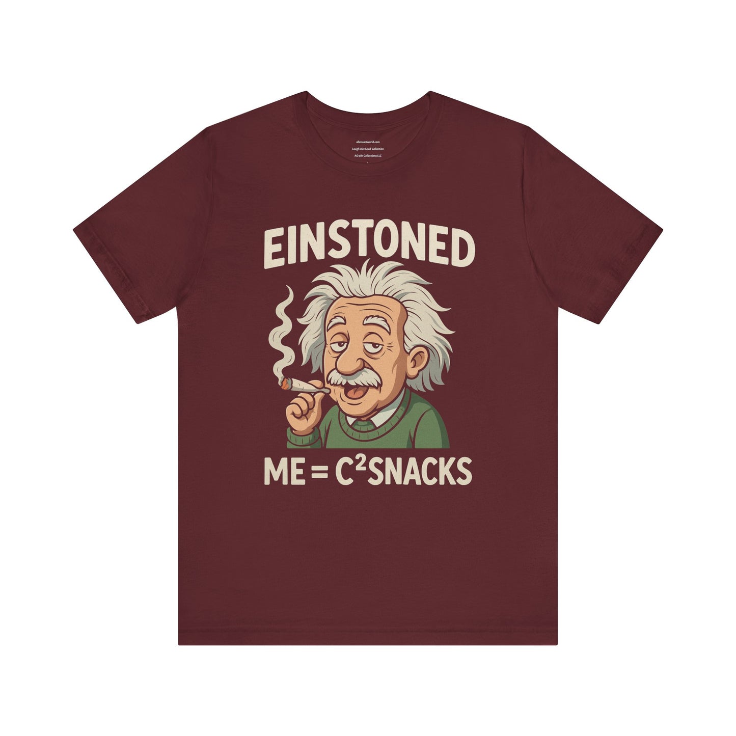 Meet Einstoned — ME = C² SNACKS  Unisex Jersey Short Sleeve Tee